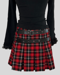 Red Plaid Skirt