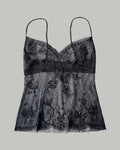 Embroidered Tulle Blouse
