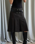 Brown Belted Skirt