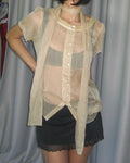 Belted Sheer Blouse