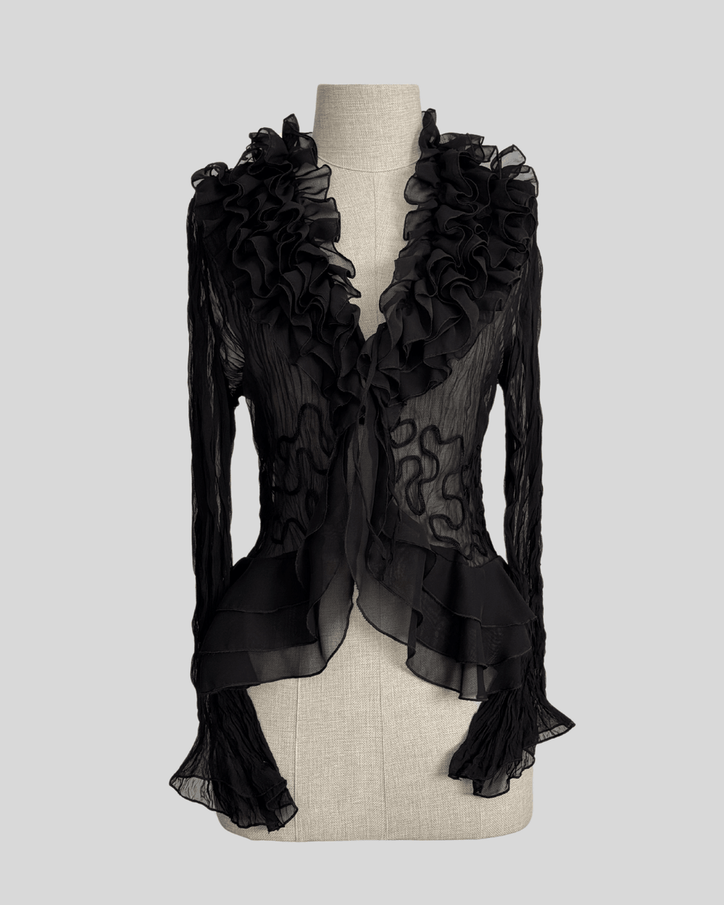 Black Transparent Blouse
