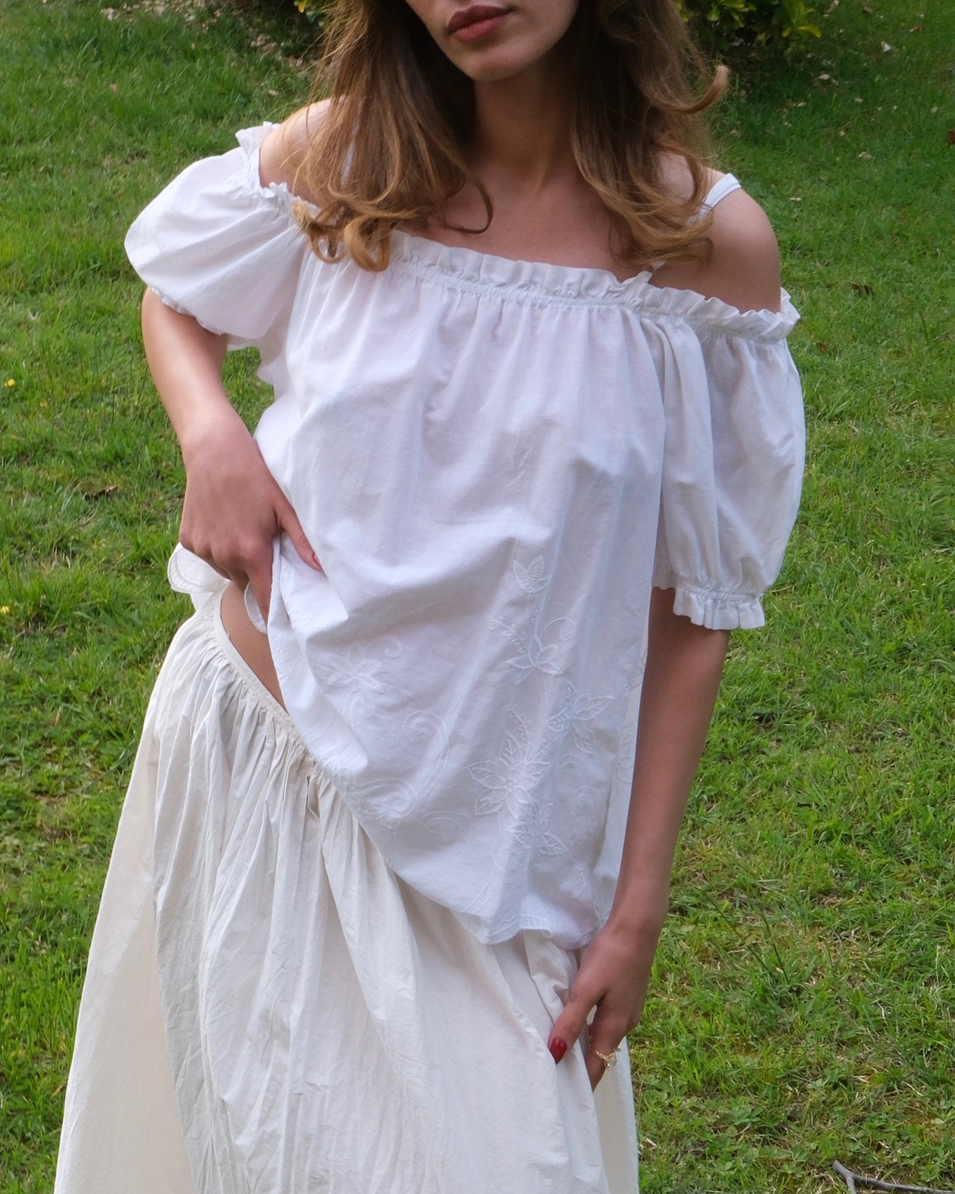 Floral Embroidered Loose Blouse