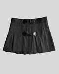 Button Detailed Mini Skirt