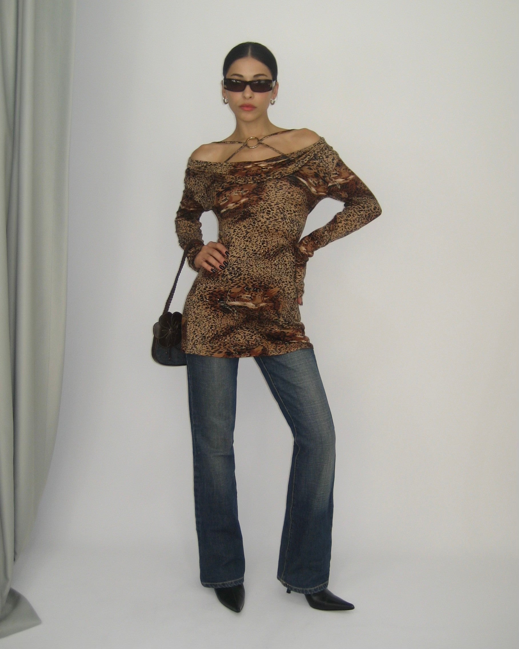 Vintage Leopar Tunik