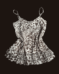 Leopard Patterned Strap Blouse