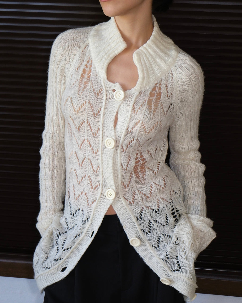 Wool Blend Long Cardigan