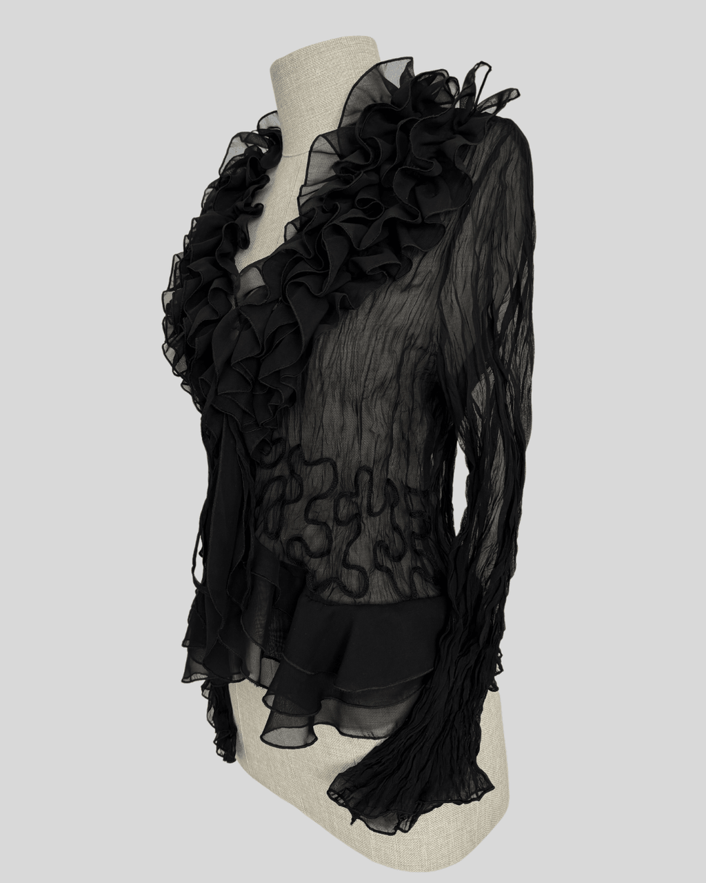 Black Transparent Blouse