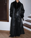 Furry Leather Coat