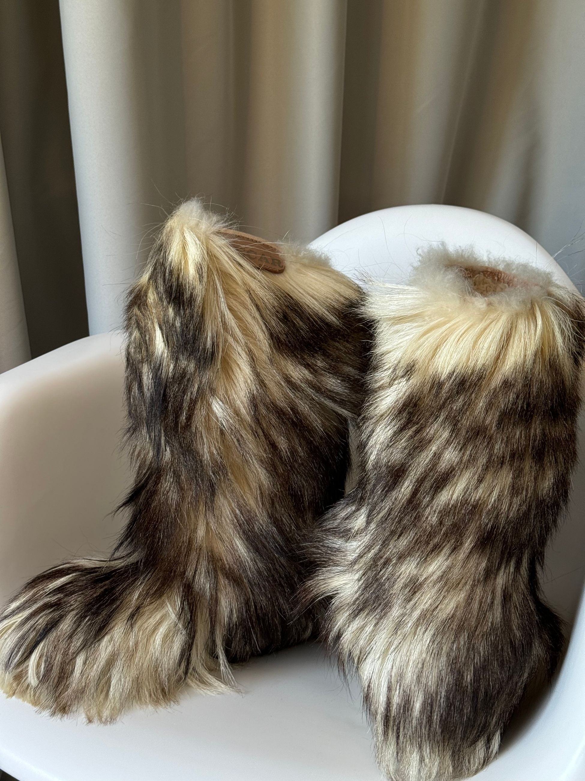Krem-Kahve Vintage Yeti Boots