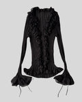 Tied Accordion Shirt