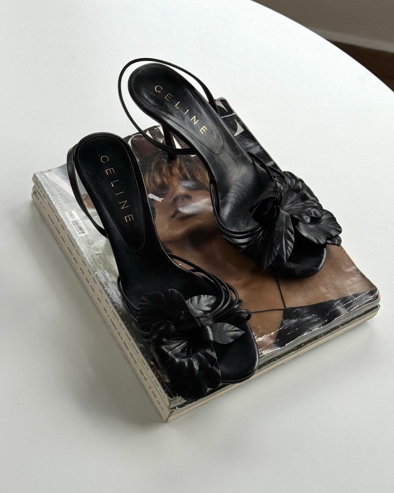 Celine Floral Heeled Sandals