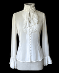 Chiffon Shirt with Ruffle Detail