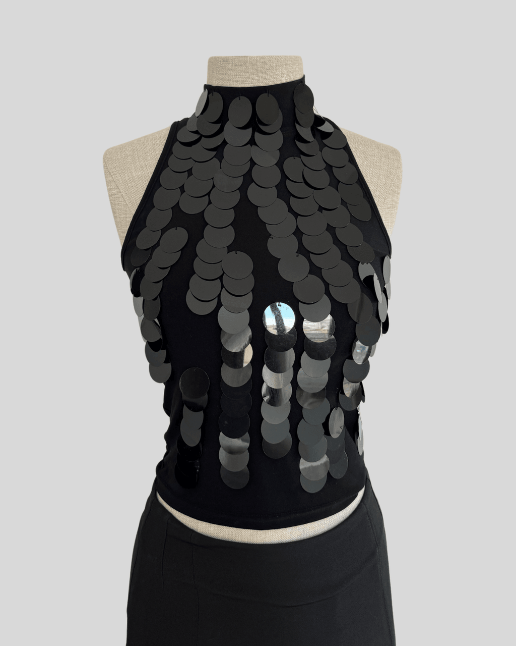 Sequined Black Blouse