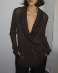 Brown Chiffon Shirt