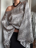 Vakko Silk Polka Dot Blouse
