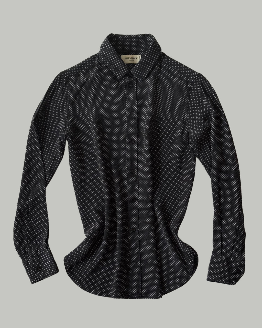 Saint Laurent Puantiye İpek Gömlek