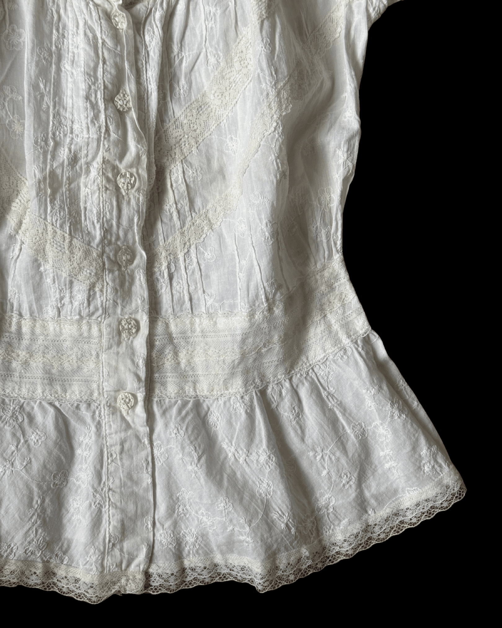 Floral Ecru Blouse